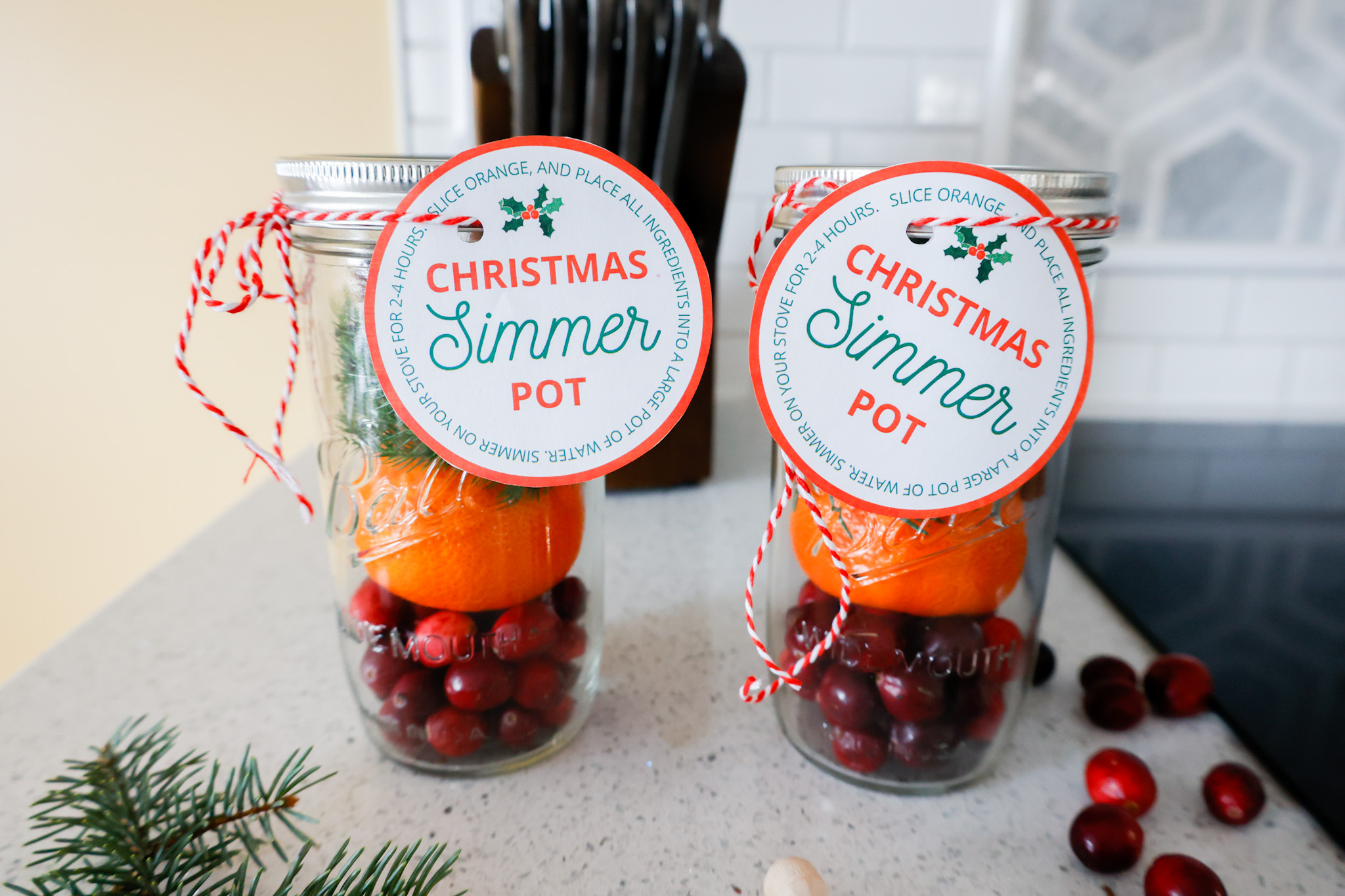 Christmas Simmer Pot Gifts & Printable Gift Tags