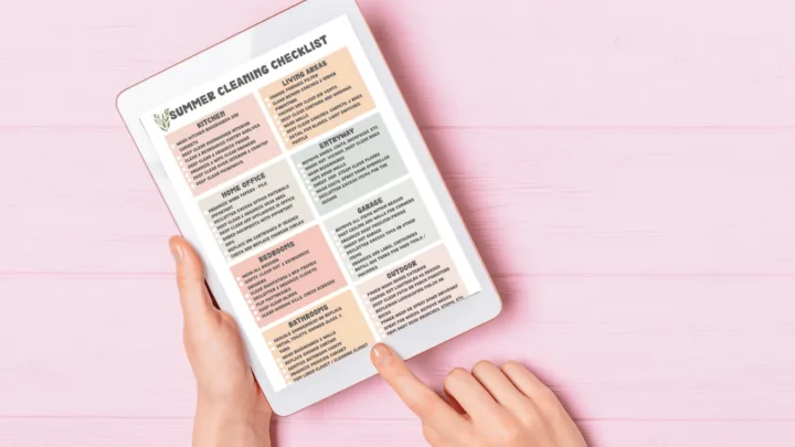 Summer Cleaning Checklist – Free Printable Home Cleaning Checklist