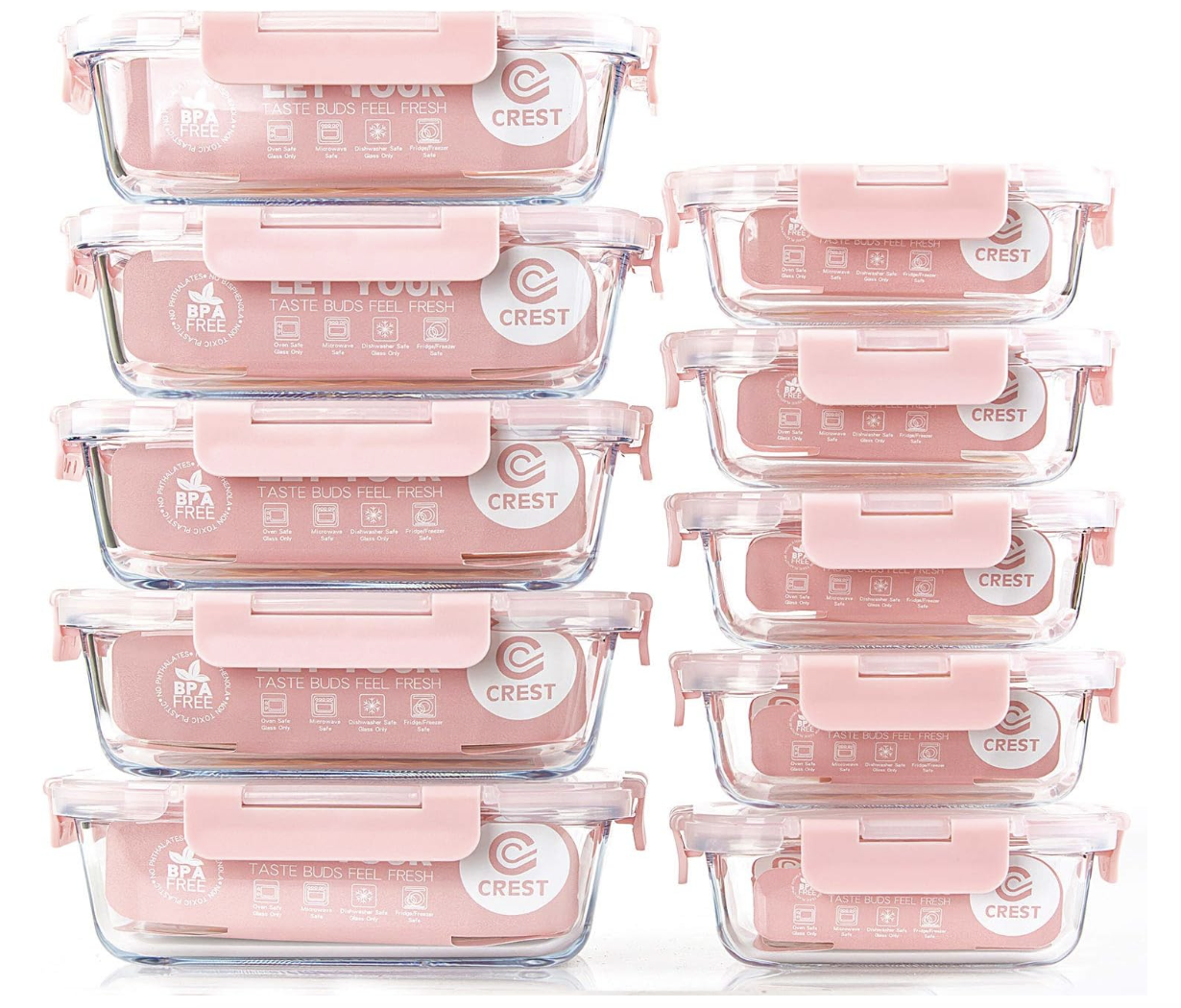 10-Pack Glass Containers SALE