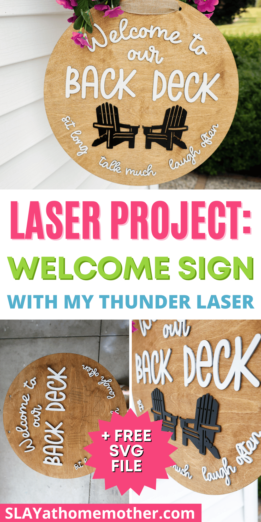 thunder laser project nova plus 35 back deck welcome sign