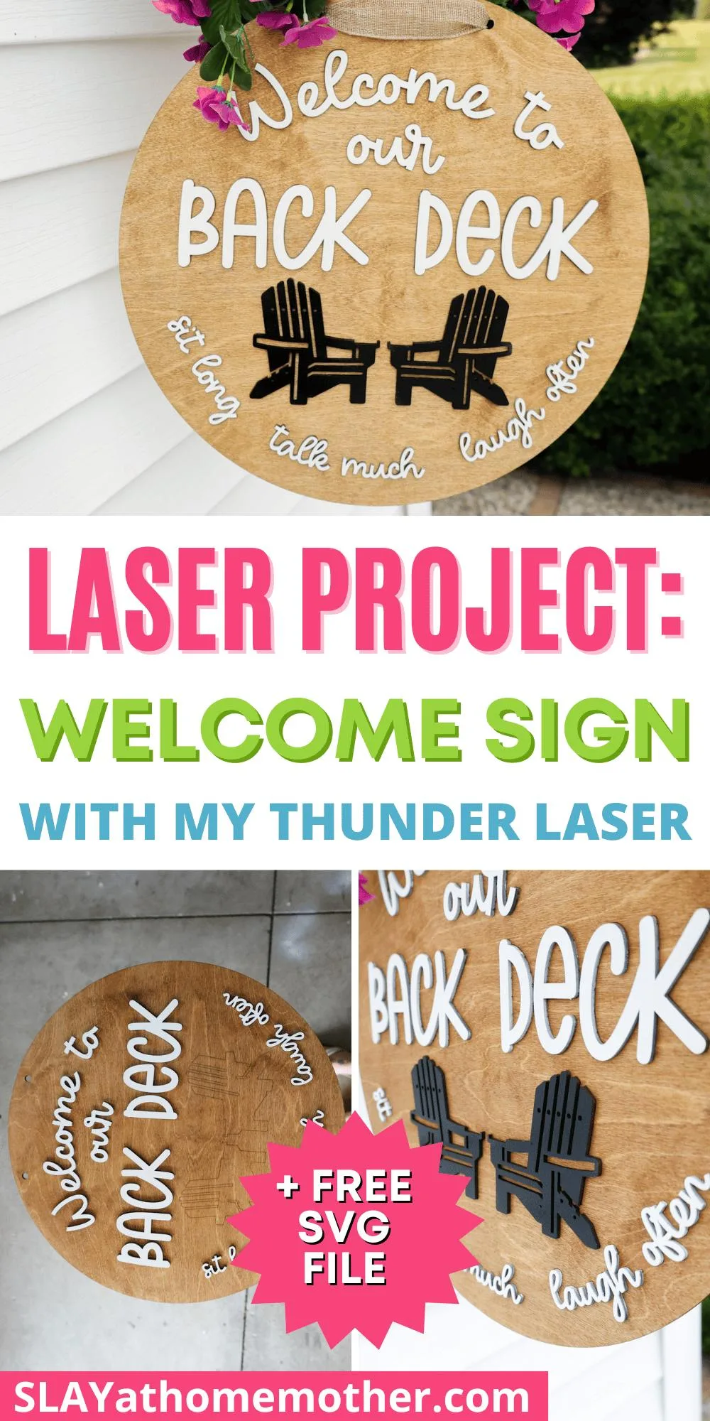 thunder laser project nova plus 35 back deck welcome sign