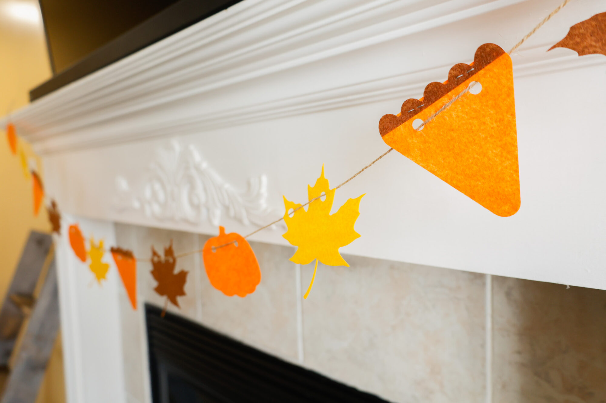 laser cut felt fall banner project finished banner