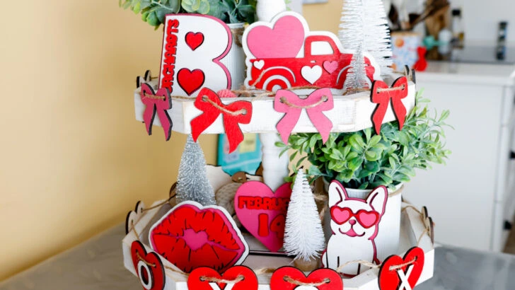 Valentine’s Day Tiered Tray Decor