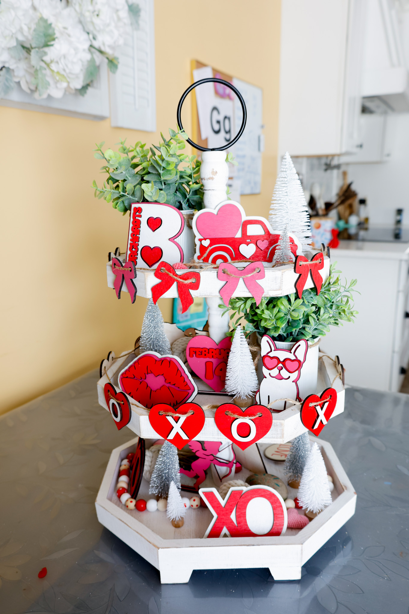 Valentine’s Day Tiered Tray Decor